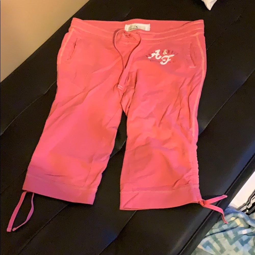 Cropped Jogging Pants/ Ties on Side of Legs